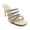 NUDE, variant on COM STARR Women's Sandals, PU Soft Insole, Four Straps with Sparkling Rhinestones, Slip-On Elegant High Heel Sandals for Women