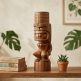 thumbnail image 6 of Handmade Wooden Primitive Big Mouth Tribal Statue Sculpture Tiki Bar Handcrafted Unique Gift Home Decor Accent Figurine Decoration Hand Carved Wood, 6 of 8