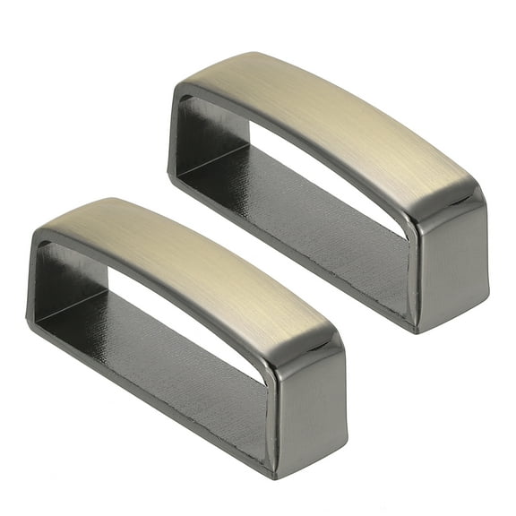 Uxcell 1 3/8 Inch 36mm Belt Loop Keepers, 2 Pack Alloy Belt Ring Men's Buckle for DIY Craft Belt Fixing, Copper Tone