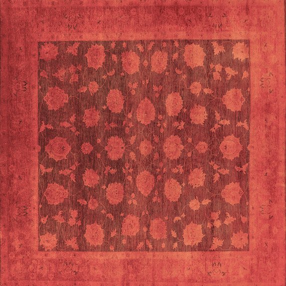 Ahgly Company Indoor Square Oriental Brown Industrial Area Rugs, 3' Square