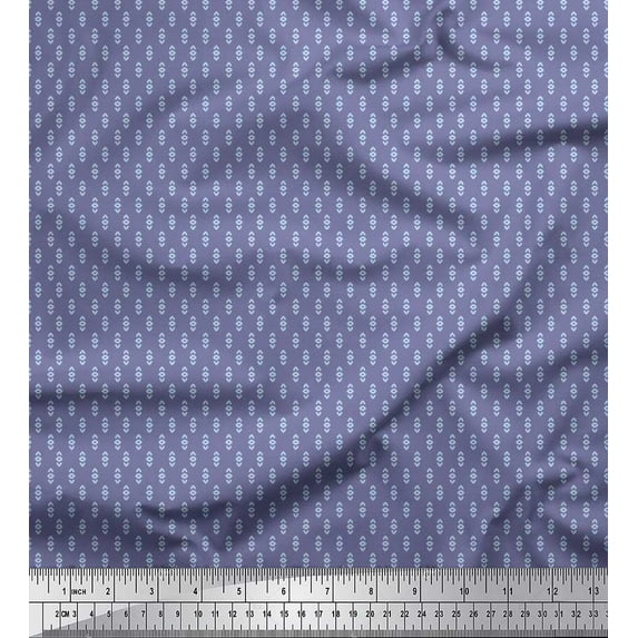 Soimoi Modal Satin Fabric Small Motif Arrow Shirting Print Sewing Fabric Yard 42 Inch Wide