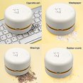 thumbnail image 5 of Mini aspiradora de escritorio inalámbrica giratoria portátil de 360 ​​​​° con carga USB (blanca), 5 of 5