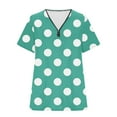 thumbnail image 4 of Teissuly Women's Fshion Print Funny Casual Zipper Short Sleeve Tops Blouse, 4 of 5