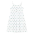 thumbnail image 4 of JDQJBZ Kids Toddler Girls Dress Sleeveless Button Front Layered Ruffle Hem with Pockets Sundress, 4 of 5