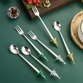 thumbnail image 5 of Cheapark Christmas Tree Stainless Steel Cutlery Set - Coffee Spoon, Fruit Fork & Dessert Spoon, Festive Gift for Dining, 5 of 8