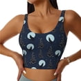 thumbnail image 1 of Fotbe Night Forest Wolf Sujetador Deportivo Largo sin Aros para Mujer con Almohadillas y Soporte Medio, Transpirable y Absorbente, Camiseta Tipo Chaleco o Tank Top-Small, 1 of 8