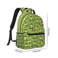thumbnail image 2 of Uemuo Cute Green Frog Printed Student Durable Water-resistant Backpack,Travel Backpack,Outdoor Activities Backpack, Laptop Backpack, Multi-compartment Backpack, 2 of 5
