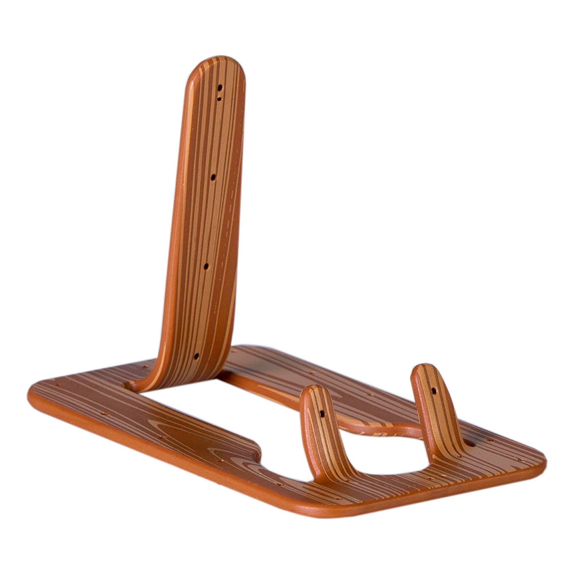 Flexistand Phone Stand and Phone Holder for iPhone and Android, Mobile Phone Desk Stand Compact, Adjustable Flexible Mobile Desk Office Stand Travel Portable Samsung Holder Dock (Wood)
