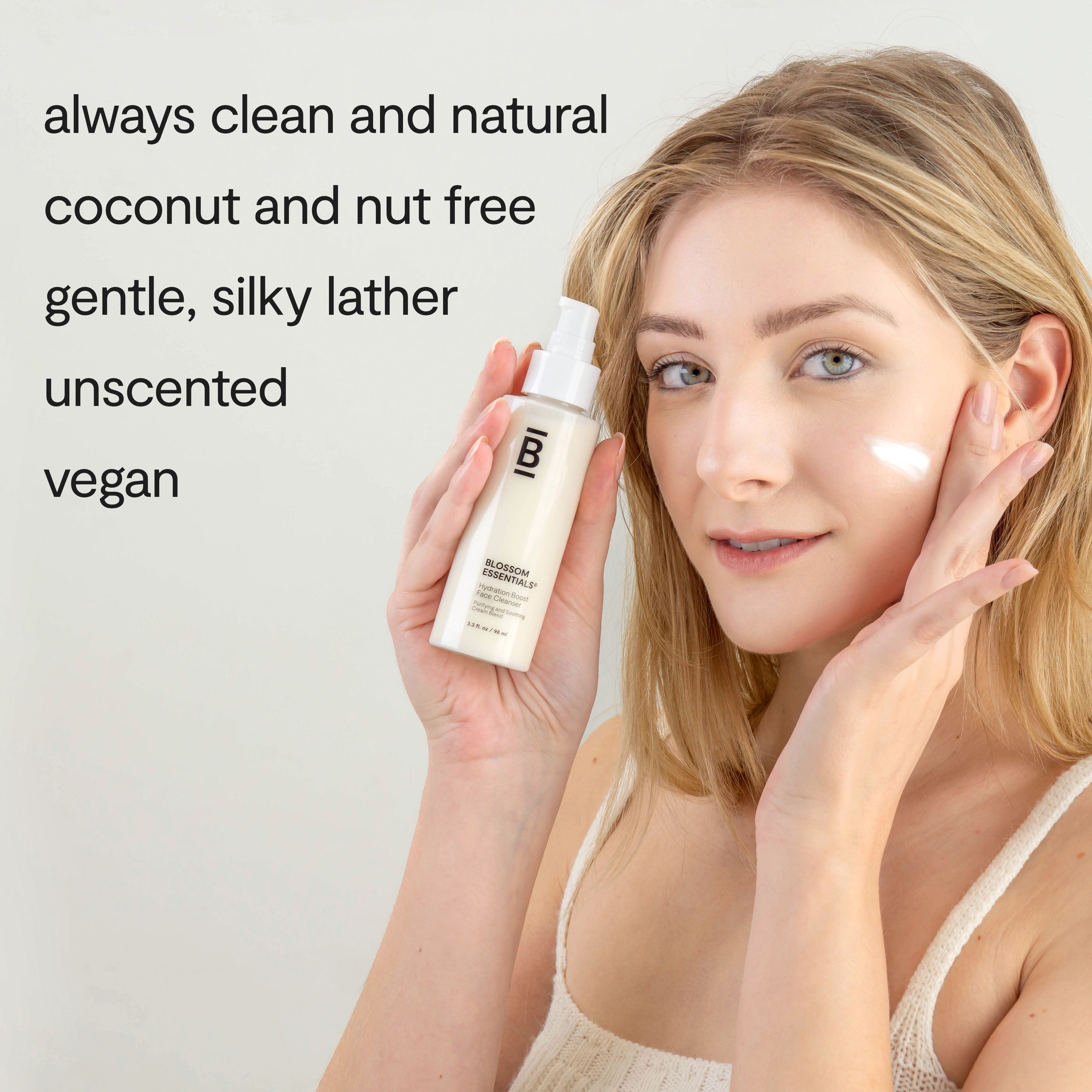 Blossom Essentials Hydration Boost Face Wash with a Purifying and Calming Blend, 3.3 fl oz