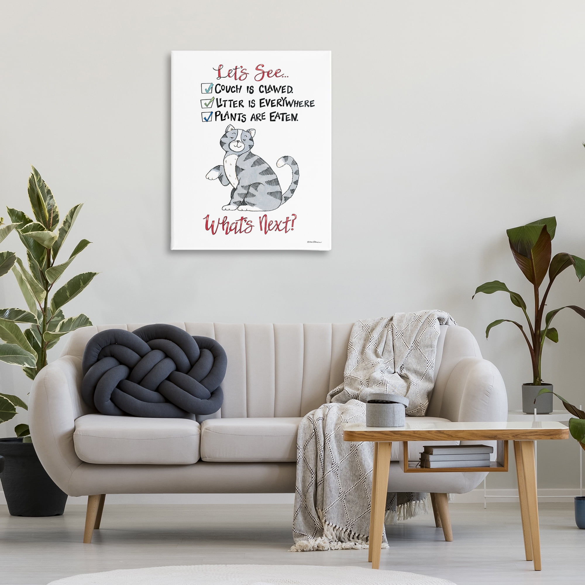 Stupell Industries Funny Troublemaker Cat Animals Painting Wrapped Canvas Art Print Wall Art, 30 x 40