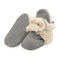 thumbnail image 1 of Zutano Unisex Cozie Fleece Baby Booties with Organic Cotton Lining, Newborn Essentials, 6 Months, Gray Furry, 1 of 10