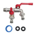 thumbnail image 2 of Outside Spigot Faucet, Outdoor Double Taps Water Faucet Double Independent Control Brass  for Balcony, 2 of 7