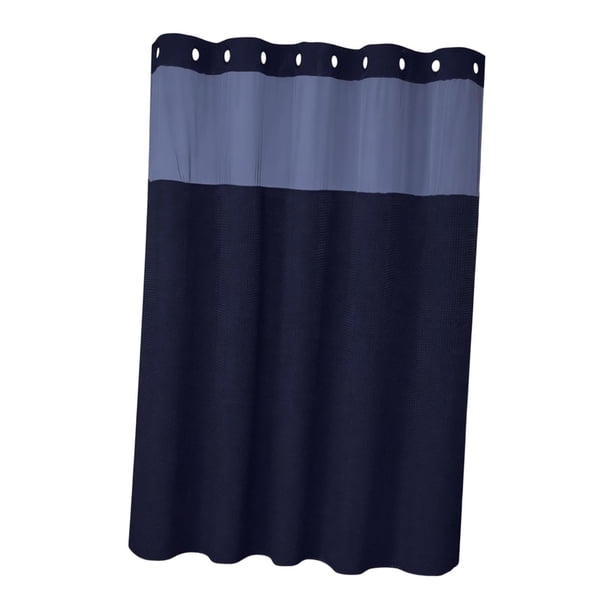 Cortina de ducha, accesorio versátil para baño, forro de hotel, lavable. Azul marino