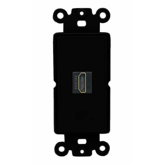 RiteAV 1 Port HDMI-Black Rocker Insert Module Wall Plate [Black]
