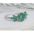 thumbnail image 4 of PILWALS Genuine Emerald - Handmade Oval Cut Ring For Women  - 925 Solid Sterling Silver - Natural Emerald Jewelry Ring - Daily Wear Ring Gift, 4 of 8