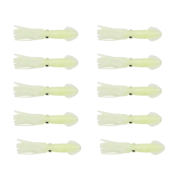 10 Uds. Cebos de calamar para pescar sweethay cebo de pulpo anzuelos colores vivos