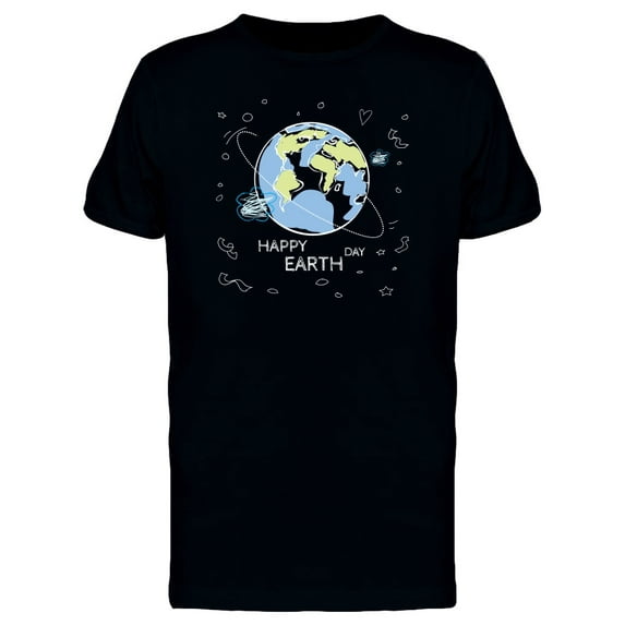 Happy Earth Day Sketch T-Shirt Men -Image by Shutterstock, Male Large