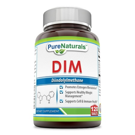 Pure Naturals DIM Plus - 120 Tablets (Best Dim Supplement Brand)
