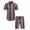 Retro Stripes, variant on COOFANDY Men's Hawaiian Vintage Shirt Short Sleeve Casual Button Down Shirt Summer Beach 2 Piece Short Set Travel Outfit