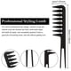 thumbnail image 4 of Peine de dientes anchos, peine de cola de abanico, peine para peinar, peine para dar forma, cepillo de peluquería húmedo, peine para mujeres y hombres, para la mayoría de los tipos de cabello,, 4 of 5