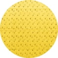 thumbnail image 1 of Ahgly Company Machine Washable Indoor Round Solid Yellow Modern Area Rugs, 4' Round, 1 of 4