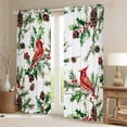 thumbnail image 2 of Manfei Merry Christmas Blackout Curtains Set of 2 (52x84 Each) for Kids, Cartoon Robin Bird Window Curtains, Jungle Leaf Plant Curtains and Drapes, Curtains Blackout Room Decor, 2 of 6