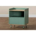 thumbnail image 3 of Baxton Studio Tavita Two-Tone Mint Green and Oak Brown Wood 1-Drawer End Table, 3 of 11