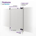 thumbnail image 4 of 6ft H x 4ft W (1 Gate) No Dig WamBam Gate Kit, White Vinyl Privacy Yard Fence Gate with Hardware Included for Yard Fence Kit, Durable Outdoor Gate for Yard or Garden, BLI19111, 4 of 9