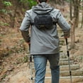 thumbnail image 3 of Sac de Poitrine Tactique Imperméable Spacieux et Confortable pour Hommes Noir, 3 of 9