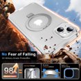 thumbnail image 6 of Allytechgroup iPhone 14 Plus Magnetic Case with Screen Protector, Ring Holder Stand Matte Transparent Back Cover Compatible with Magsafe Full Body Shockproof Case for Apple iPhone 14 Plus, Clear, 6 of 6