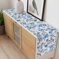 thumbnail image 4 of Blue Green Spring Floral Table Runner - 108 Inch Long, Kitchen Dining Table Runner Dresser Scarves, Watercolor Blooming Botanical Summer Farmhouse Decor for Coffee Tables Wedding Party Banquet, 4 of 8