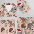 thumbnail image 6 of Top-kevin Pajama Sets for Womens Koalas Kangaroos Hedgehogs Hat Loose Button Down Long Sleeve Shirts And Pants Set, 6 of 12