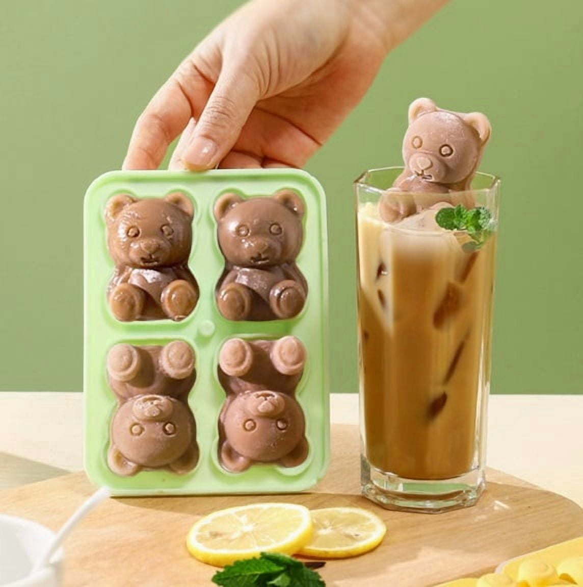3-Piece Silicone Ice Cube Tray Set - Easy Press Ice Maker for Home Use - Food-Grade Freezer Storage Box