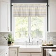 thumbnail image 3 of Khaki Stripes Kitchen Valances for Windows 60x18 Inch Kitchen Curtains Valances Rod Pocket Modern Minimalist Horizontal Ombre Lines Bathroom Window Valances for Window Treatment Decor, 3 of 6