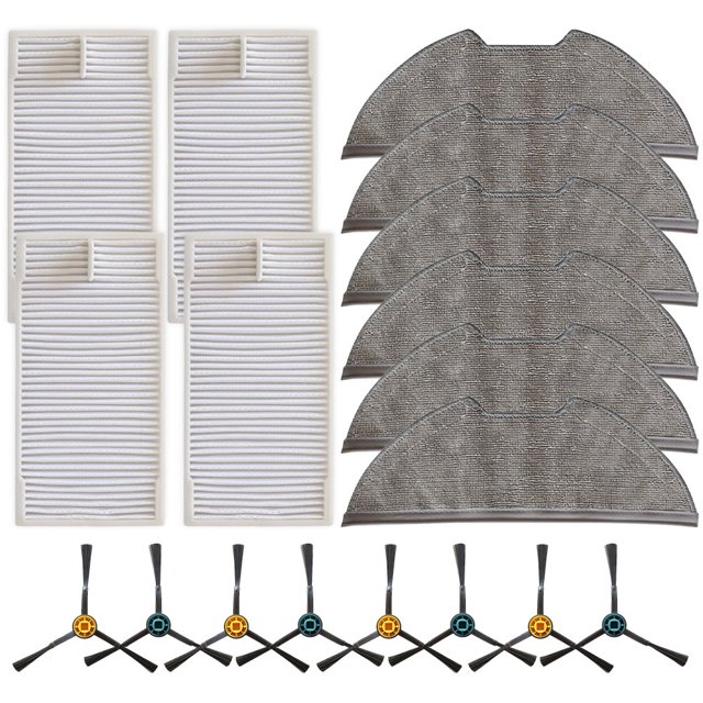 KDJ For Eureka NERE10s E10S Replacement Parts Kit with Side Brush, Filter, and Mop Cloth for Efficient Cleaning and Mopping