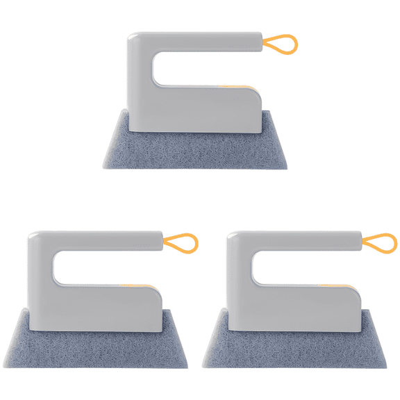 3 Pcs Window Track Cleaner, 2-in-1 Handheld Cleaning Brush with Scraper for Gaps, Sliding Door Track Cleaner with Scouring Pad for Sliding Door, Kitchen Sink, Stove Top, Gap Cleaning Brush for Corner
