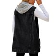 thumbnail image 3 of Liacowi Women Juniors Denim Waistcoat Loose Jacket Sleeveless Outwear Vintage Jean Cardigan Casual Vest for Teen, 3 of 4
