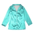 thumbnail image 4 of WOYY Family Matching Pajamas Set Imitation Silk Long Sleeved Tops Pants Nightwear Pj's Set, 4 of 8