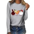 thumbnail image 2 of Babysbule Christmas Tops for Women MERRY CHRISTMAS Printed Women Casual Long Sleeve Round Neck Sweatshirt Pullover Blouse, 2 of 4