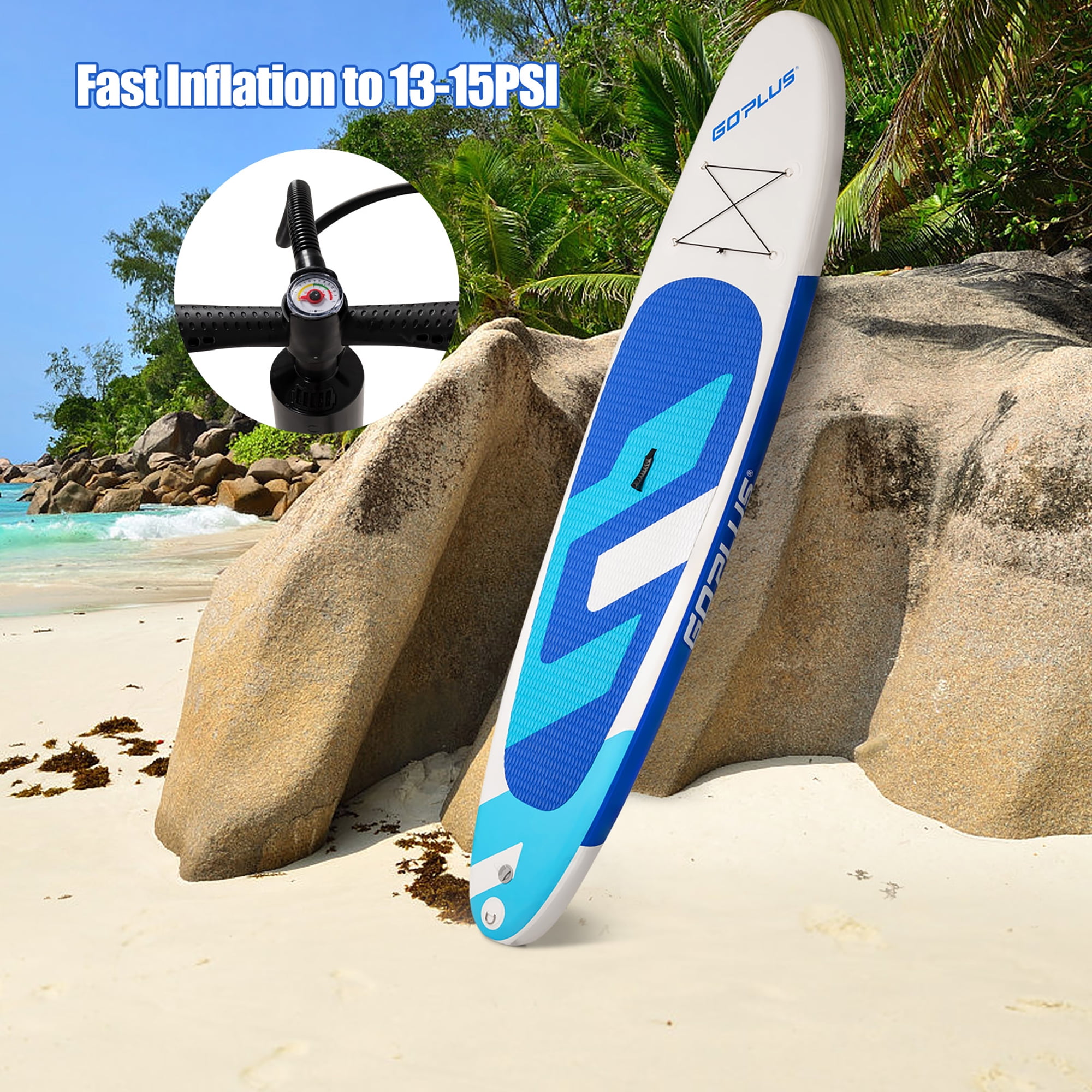 Goplus 11ft Inflatable Solid SUP Stand Up Paddle Board 6