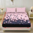 thumbnail image 2 of Bulopur Pink Pentagram Bed Sheets Set 3 Piece Twin Size Bedding Sheet Set, Comfy Easy Care Non-Slip Bedsheet & Pillowcases for Twin Size Bed for Women Men, 2 of 5