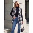 thumbnail image 3 of Zeagoo Women Tunic Vest Plaid Jackets Sleeveless Long Flannel Shirts with Pockets Dressy Fall Winter Trendy, 3 of 6