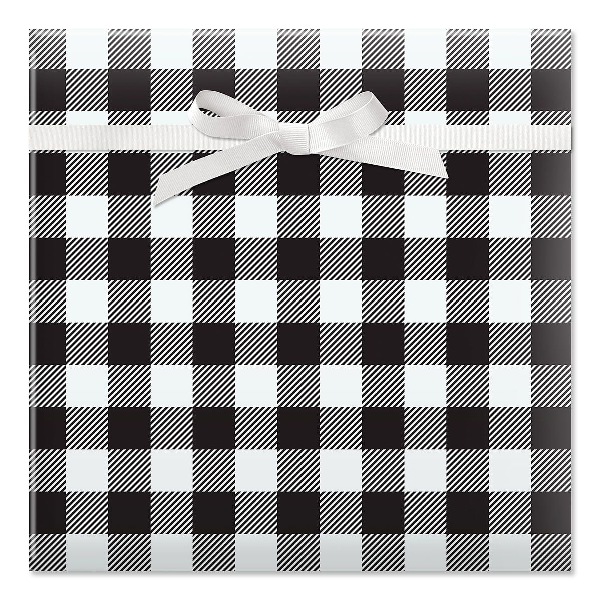Current Multi-color Plaid Jumbo Tear-Resistant Peek-Proof Gift Wrap Paper, 67 sq ft