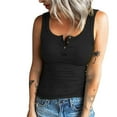 thumbnail image 2 of Ichuanyi Tank Top For Women Fashion O Neck Sleeveless Vest Summer Trendy Slim Skinny Pullover Tunic Tees, 2 of 8