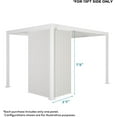 thumbnail image 5 of Mirador 111S Outdoor Pergola Aluminum Deco Wall Skyline 1/3 13' Side, White (Not Pergola), 5 of 6