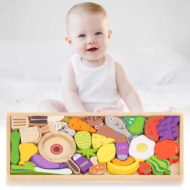 Montessori puzzle Jigsaw 4 a 6 , rompecabezas de para , , juguetes, juegos mentales, Fruta y verdura CUTICAT Rompecabezas de rompecabezas