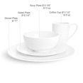 thumbnail image 3 of Divitis Home Infinity Bone China Dinnerware Set 16-piece, White Plates, 3 of 7