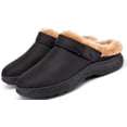thumbnail image 5 of Men's Winter House Slippers Women's Lined Clogs Garden Shoes Warm Arch Support Slip on Mules Indoor Outdoor Black, 5 of 6