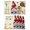 Beige Red, variant on Gnomes Placemats Set of 8, White Yellow Daisy Floral Country Garden Floral Placemats for Dining Table, Place Mats for Kitchen Tabletop, Waterproof Wipeable Dining Table Mats Set
