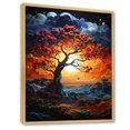 thumbnail image 2 of Designart "Rainbow Colored Baobabs II" Tree Baobab Floater Framed Wall Art Living Room, 2 of 5